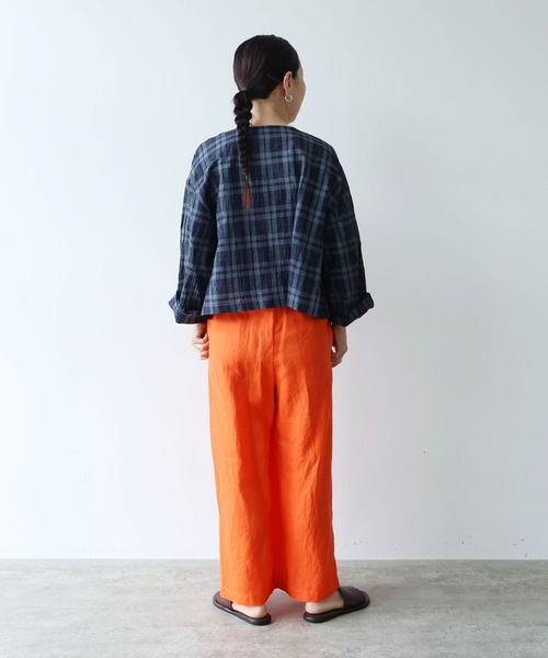 yuni(ユニ )の「△L/C/Pe washer check haori blouse(シャツ/ブラウス・レディース・ネイビー・FREE)」の20枚目の写真