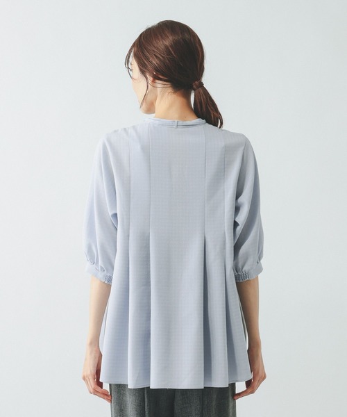 GLOBAL WORK（グローバルワーク）の「キレイつづくリボンタイブラウス/636618（シャツ/ブラウス・レディース・ブルー系その他/グレー系その他7/オフホワイト・LARGE/MEDIUM）」の18枚目の写真