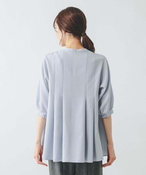 GLOBAL WORK（グローバルワーク）の「キレイつづくリボンタイブラウス/636618（シャツ/ブラウス・レディース・ブルー系その他/グレー系その他7/オフホワイト・LARGE/MEDIUM）」の20枚目の写真