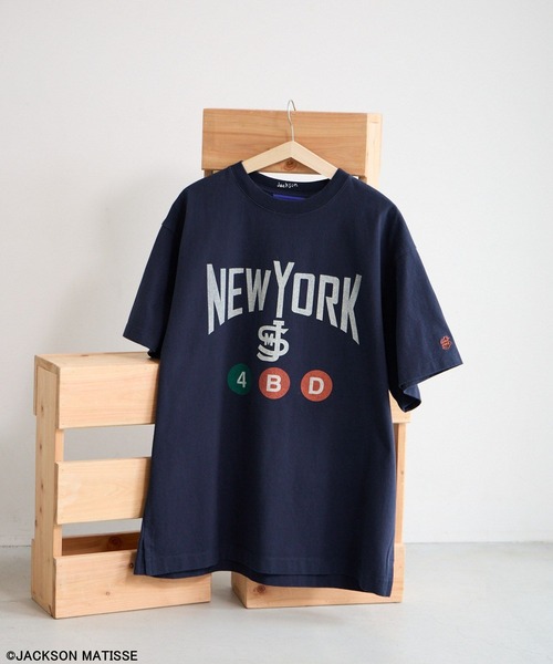 JACKSON MATISSE(ジャクソンマティス)の「【JACKSON MATISSE/BAYFLOW】Baseball T(Tシャツ/カットソー・レディース・ブルー/ネイビー/オフホワイト・FREE)」の3枚目の写真
