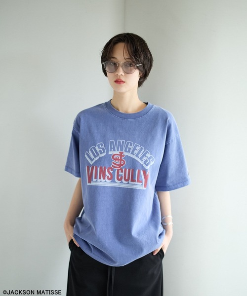 JACKSON MATISSE(ジャクソンマティス)の「【JACKSON MATISSE/BAYFLOW】Baseball T(Tシャツ/カットソー・レディース・ブルー/ネイビー/オフホワイト・FREE)」の1枚目の写真