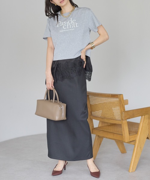 each(イーチ)の「クロップドロゴTシャツ(Tシャツ/カットソー・レディース・グレー/ホワイト・FREE)」の20枚目の写真