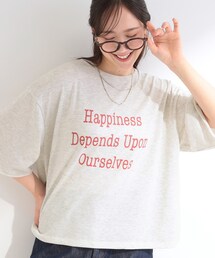 SHOO・LA・RUE | 【洗濯機可/S-LL/選べる6柄】切りっぱなしお袖がこなれカジュアル 5分袖シアーTシャツ(Tシャツ/カットソー)