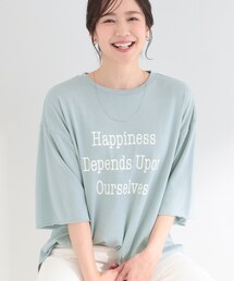 SHOO・LA・RUE | 【洗濯機可/S-LL/選べる6柄】切りっぱなしお袖がこなれカジュアル 5分袖シアーTシャツ(Tシャツ/カットソー)