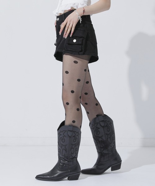 ANAP（アナップ）の「カーゴポケット デニム ミニスカートパンツ（スカート・レディース・ブラック/ブルー・S）」の21枚目の写真
