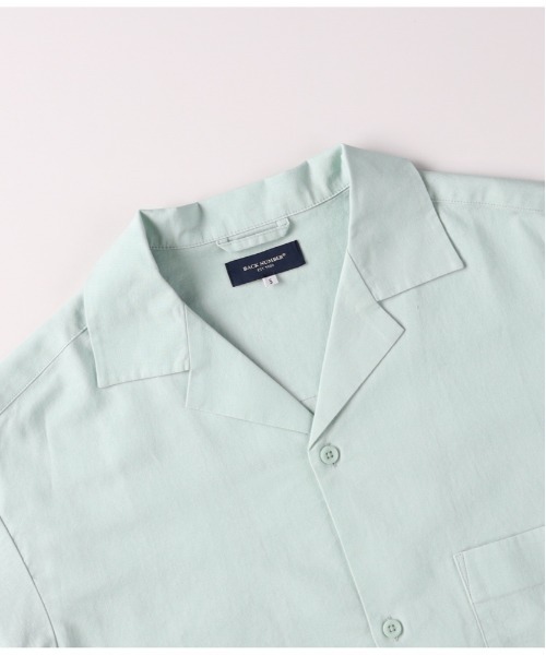 BACK NUMBER（バックナンバー）の「BACK NUMBER(バックナンバー)コットンリネン半袖シャツ（シャツ/ブラウス・メンズ・サックスブルー/グリーン/キナリ/ベージュ・S/M/L/XL）」の6枚目の写真