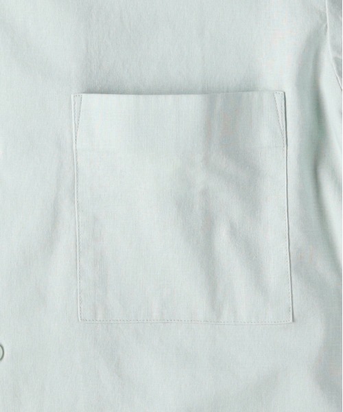 BACK NUMBER（バックナンバー）の「BACK NUMBER(バックナンバー)コットンリネン半袖シャツ（シャツ/ブラウス・メンズ・サックスブルー/グリーン/キナリ/ベージュ・S/M/L/XL）」の9枚目の写真