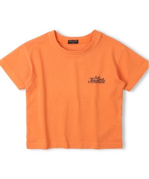 Daddy Oh Daddy(ダディーオーダディー)の「【ジュニア・スクールサイズあり】車バックプリント半袖Tシャツ(Tシャツ/カットソー・キッズ・オレンジ/ブルー・100/110/120/130/160/140/150)」の1枚目の写真