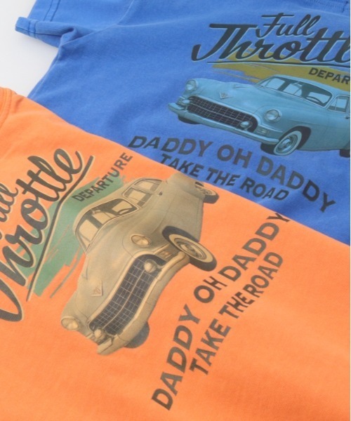 Daddy Oh Daddy(ダディーオーダディー)の「【ジュニア・スクールサイズあり】車バックプリント半袖Tシャツ(Tシャツ/カットソー・キッズ・オレンジ/ブルー・100/110/120/130/160/140/150)」の7枚目の写真