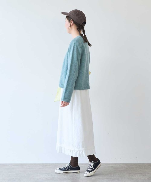 bulle de savon(ビュルデサボン)の「ジーロンラム クループルオーバー(ニット/セーター・レディース・ダークブラウン/サックスブルー/ピンク・FREE)」の7枚目の写真