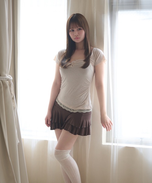 M DOLLY(エムドリー)の「Lace sadie layered dress / レースセイディレイヤードドレス(ワンピース・レディース・ブラウン・S/M)」の10枚目の写真