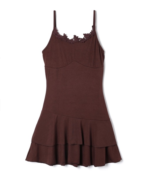 M DOLLY(エムドリー)の「Lace sadie layered dress / レースセイディレイヤードドレス(ワンピース・レディース・ブラウン・S/M)」の14枚目の写真