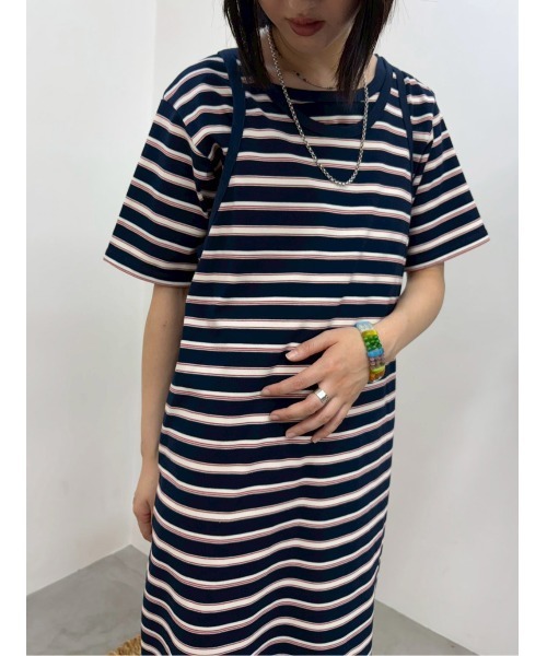 MIDVEIN(ミッドヴェイン)の「Border Tshirt(Tシャツ/カットソー・レディース・ブラウン/ブラック/ネイビー・FREE)」の10枚目の写真