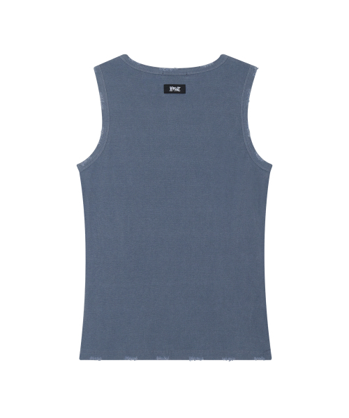 DRUNKTXT(ドランクテキスト)の「Damage Tank Top Blue(Tシャツ/カットソー・メンズ・その他・FREE)」の3枚目の写真