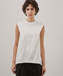 【CITY TOKYO/シティートウキョウ】Cape Nosleeve Tshirt/ケープノースリーブTシャツ