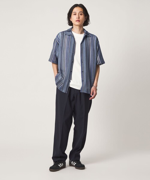 A DAY IN THE LIFE UNITED ARROWS(アデイインザライフユナイテッドアローズ)の「レース ストライプ オープンカラー シャツ<A DAY IN THE LIFE>(シャツ/ブラウス・メンズ・ダークグレー/コバルトブルー/ベージュ・M/L)」の21枚目の写真