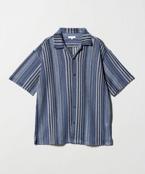 A DAY IN THE LIFE UNITED ARROWS(アデイインザライフユナイテッドアローズ)の「レース ストライプ オープンカラー シャツ<A DAY IN THE LIFE>(シャツ/ブラウス・メンズ・ダークグレー/コバルトブルー/ベージュ・M/L)」の16枚目の写真
