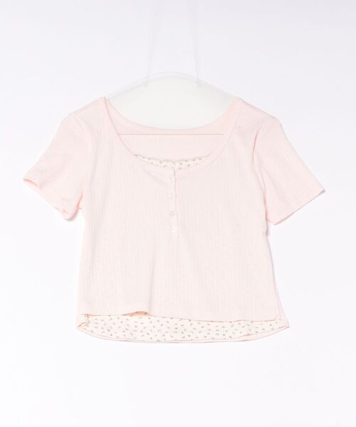 frunco(フランコ)の「【ZOZOTOWN限定】レイヤー風リブTシャツ(Tシャツ/カットソー・レディース・ホワイト/ピンク/ブラック/ブルー・FREE)」の4枚目の写真