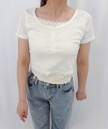 【ZOZOTOWN限定】レイヤー風リブTシャツ