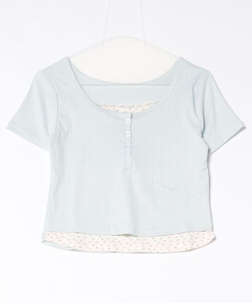 frunco(フランコ)の「【ZOZOTOWN限定】レイヤー風リブTシャツ(Tシャツ/カットソー・レディース・ホワイト/ピンク/ブラック/ブルー・FREE)」の7枚目の写真