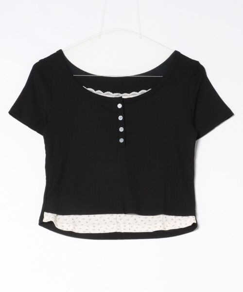 frunco(フランコ)の「【ZOZOTOWN限定】レイヤー風リブTシャツ(Tシャツ/カットソー・レディース・ホワイト/ピンク/ブラック/ブルー・FREE)」の8枚目の写真