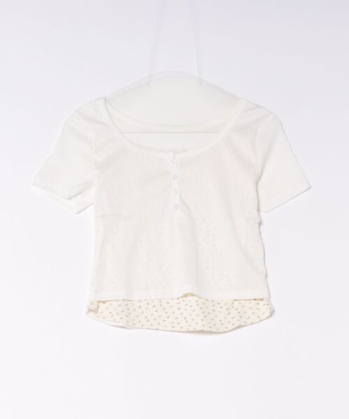 frunco(フランコ)の「【ZOZOTOWN限定】レイヤー風リブTシャツ(Tシャツ/カットソー・レディース・ホワイト/ピンク/ブラック/ブルー・FREE)」の6枚目の写真
