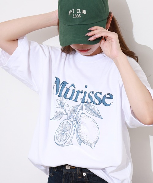 FUNALIVE(ファンアライブ)の「ヘビーウエイト ワイドシルエット ダイナー ハート フルーツ 半袖 TEE(Tシャツ/カットソー・メンズ・ホワイト/スミクロ/ネイビー/ブラック系2/チャコールグレー/ブラック/ホワイト系1/ホワイト系2/ブラック系1・M/L)」の4枚目の写真
