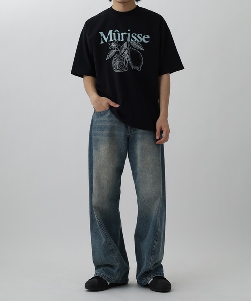 FUNALIVE(ファンアライブ)の「ヘビーウエイト ワイドシルエット ダイナー ハート フルーツ 半袖 TEE(Tシャツ/カットソー・メンズ・ホワイト/スミクロ/ネイビー/ブラック系2/チャコールグレー/ブラック/ホワイト系1/ホワイト系2/ブラック系1・M/L)」の10枚目の写真