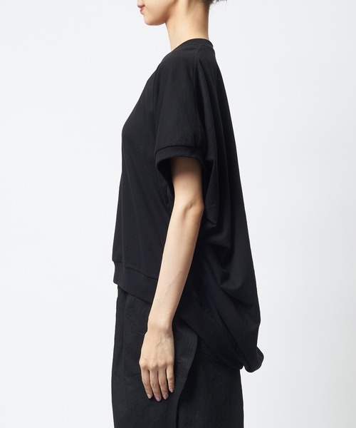 gomme(ゴム)の「コクーンT(Tシャツ/カットソー・レディース・パープル/ブラック・MEDIUM)」の12枚目の写真