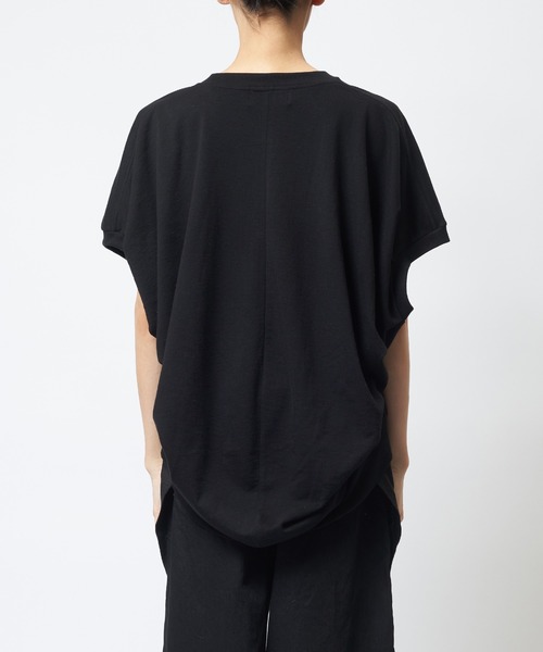 gomme(ゴム)の「コクーンT(Tシャツ/カットソー・レディース・パープル/ブラック・MEDIUM)」の13枚目の写真