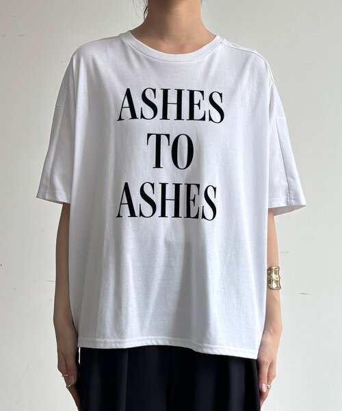 DouDou(ドゥドゥ)の「【WEB限定】フロッキーロゴプリントTEE(Tシャツ/カットソー・レディース・ブラック/オフホワイト/ブラウン・FREE)」の13枚目の写真