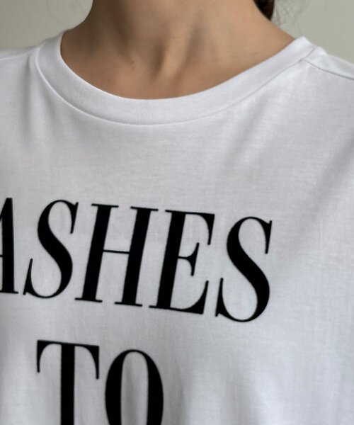 DouDou(ドゥドゥ)の「【WEB限定】フロッキーロゴプリントTEE(Tシャツ/カットソー・レディース・ブラック/オフホワイト/ブラウン・FREE)」の16枚目の写真