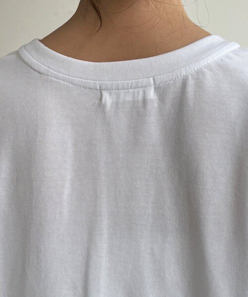 DouDou(ドゥドゥ)の「【WEB限定】フロッキーロゴプリントTEE(Tシャツ/カットソー・レディース・ブラック/オフホワイト/ブラウン・FREE)」の17枚目の写真