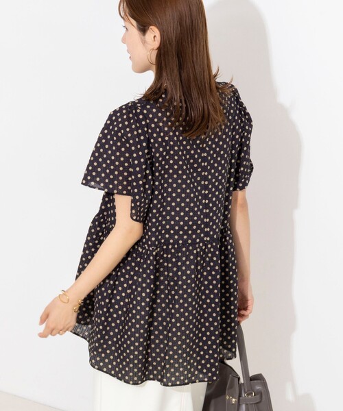 NOLLEY’S(ノーリーズ)の「ウォッシャブルポコポコシュリンクペプラムブラウス(シャツ/ブラウス・レディース・ダークブラウン/ブラック系その他/ホワイト系その他2・38)」の17枚目の写真