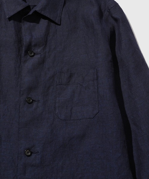 WILD LIFE TAILOR Adam et Rope'(ワイルドテーラーアダムエロペ )の「LINEN COVERALL(カバーオール・メンズ・ベージュ/ネイビー・L/M/S)」の4枚目の写真