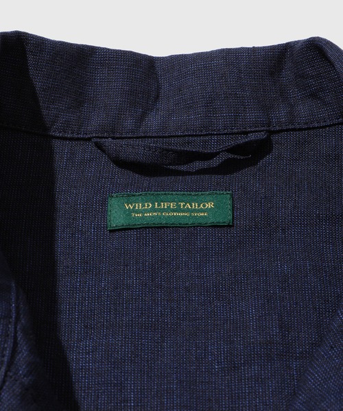 WILD LIFE TAILOR Adam et Rope'(ワイルドテーラーアダムエロペ )の「LINEN COVERALL(カバーオール・メンズ・ベージュ/ネイビー・L/M/S)」の6枚目の写真