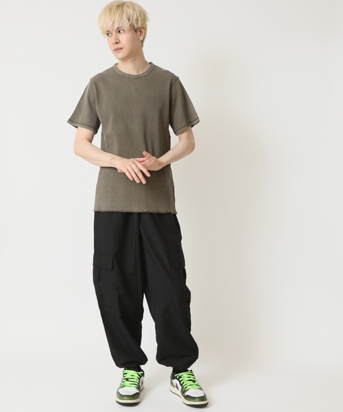 ARCADE(アーケード)の「ピグメント加工 サーマルワッフル 半袖Tシャツ クルーネック ヘンリーネック(Tシャツ/カットソー・メンズ・ブラック系2/カーキ系2/ネイビー系2/カーキ系1/ネイビー系1/ブラック系1・L/XL/M)」の9枚目の写真