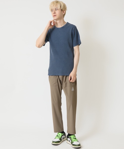 ARCADE(アーケード)の「ピグメント加工 サーマルワッフル 半袖Tシャツ クルーネック ヘンリーネック(Tシャツ/カットソー・メンズ・ブラック系2/カーキ系2/ネイビー系2/カーキ系1/ネイビー系1/ブラック系1・L/XL/M)」の10枚目の写真