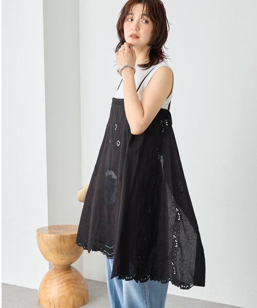 RIVE DROITE(リヴドロワ)の「予約【à Nice 】【ストラップ調節可能】2wayエプロンブラウス(シャツ/ブラウス・レディース・ブラック/オフホワイト・FREE)」の2枚目の写真