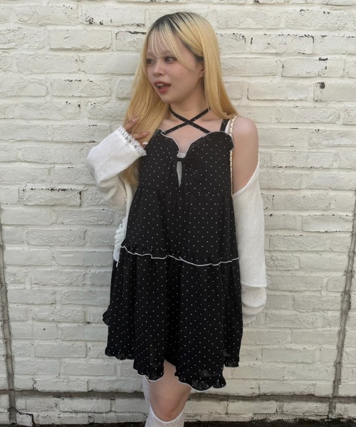 Another Branch olive des olive(アナザーブランチオリーブデオリーブ)の「フリルティアードキャミ(ワンピース・レディース・アイボリー/ブラック/ネイビー/ブラウン・FREE)」の20枚目の写真