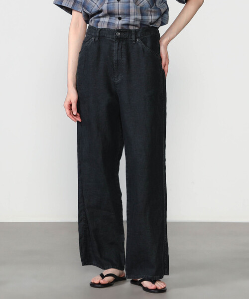 TICCA(ティッカ)の「TICCA | リネン ガーメントダイパンツ WOMEN(その他パンツ・レディース・ベージュ/チャコール/カーキ・1/0)」の2枚目の写真