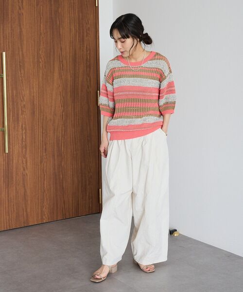 CRAFT STANDARD BOUTIQUE(クラフトスタンダードブティック)の「マルチカラーファンシーニットプルオーバー(ニット/セーター・レディース・ピンク/ネイビー・FREE)」の10枚目の写真