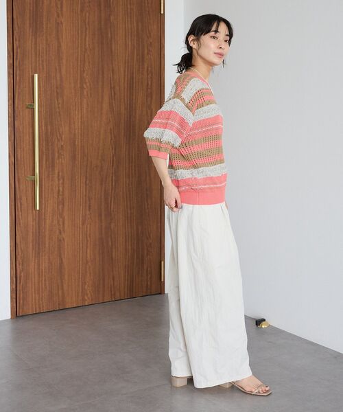 CRAFT STANDARD BOUTIQUE(クラフトスタンダードブティック)の「マルチカラーファンシーニットプルオーバー(ニット/セーター・レディース・ピンク/ネイビー・FREE)」の11枚目の写真