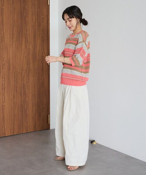 CRAFT STANDARD BOUTIQUE(クラフトスタンダードブティック)の「マルチカラーファンシーニットプルオーバー(ニット/セーター・レディース・ピンク/ネイビー・FREE)」の13枚目の写真