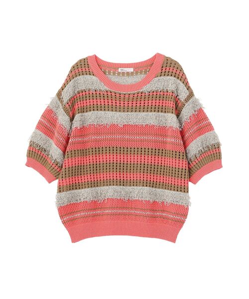 CRAFT STANDARD BOUTIQUE(クラフトスタンダードブティック)の「マルチカラーファンシーニットプルオーバー(ニット/セーター・レディース・ピンク/ネイビー・FREE)」の15枚目の写真