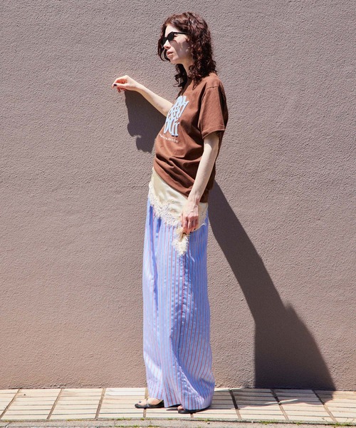 MAISON SPECIAL(メゾンスペシャル)の「【2026Summer PRE-ORDER】Checkered Wide Pants/チェックワイドパンツ(その他パンツ・レディース・ブルー/パープル/グリーン・36/38)」の14枚目の写真