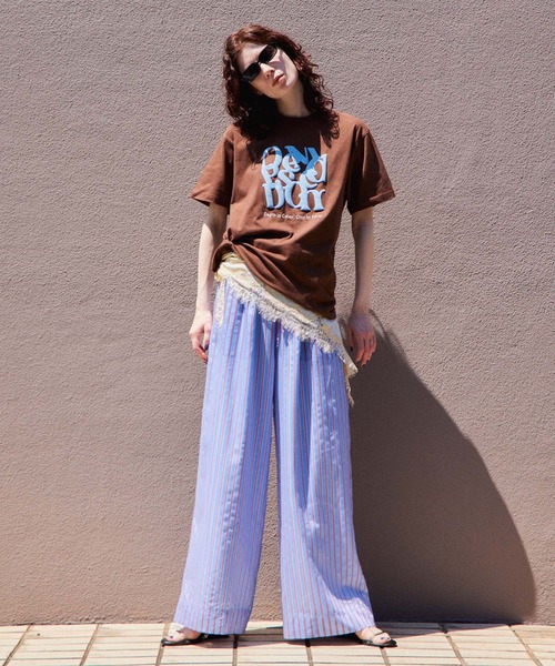 MAISON SPECIAL(メゾンスペシャル)の「【2026Summer PRE-ORDER】Checkered Wide Pants/チェックワイドパンツ(その他パンツ・レディース・ブルー/パープル/グリーン・36/38)」の16枚目の写真