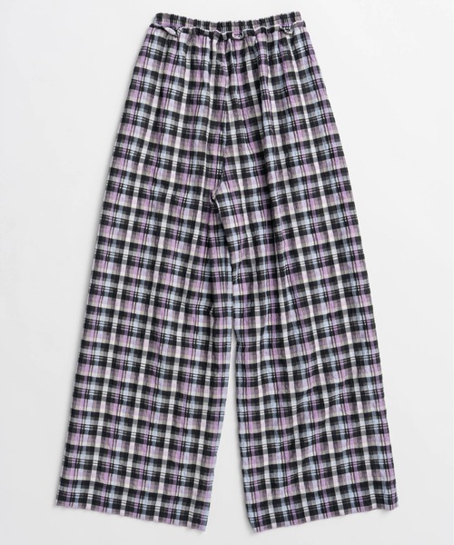 MAISON SPECIAL(メゾンスペシャル)の「【2026Summer PRE-ORDER】Checkered Wide Pants/チェックワイドパンツ(その他パンツ・レディース・ブルー/パープル/グリーン・36/38)」の11枚目の写真