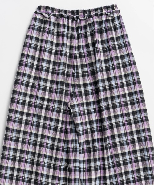 MAISON SPECIAL(メゾンスペシャル)の「【2026Summer PRE-ORDER】Checkered Wide Pants/チェックワイドパンツ(その他パンツ・レディース・ブルー/パープル/グリーン・36/38)」の10枚目の写真