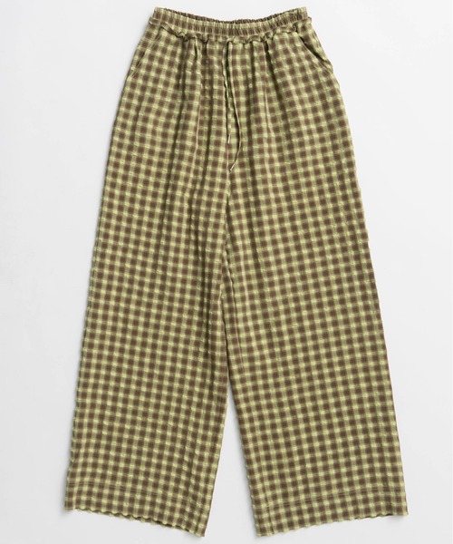 MAISON SPECIAL(メゾンスペシャル)の「【2026Summer PRE-ORDER】Checkered Wide Pants/チェックワイドパンツ(その他パンツ・レディース・ブルー/パープル/グリーン・36/38)」の12枚目の写真